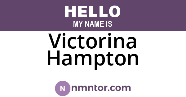 Victorina Hampton