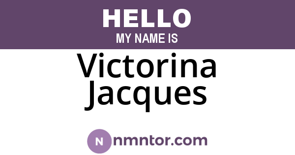 Victorina Jacques