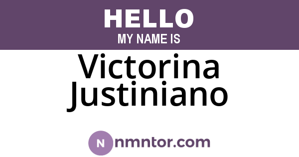 Victorina Justiniano