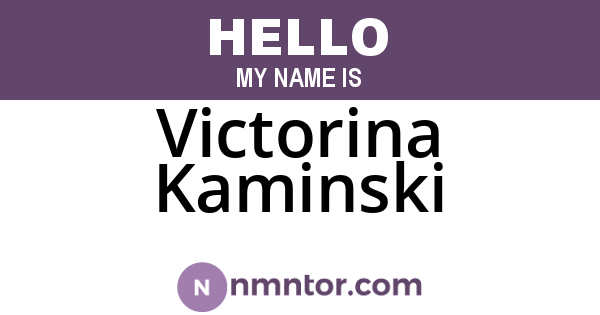 Victorina Kaminski