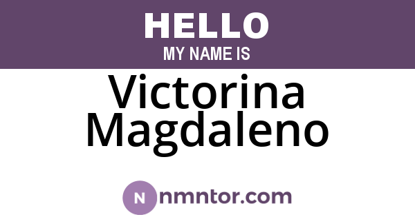 Victorina Magdaleno
