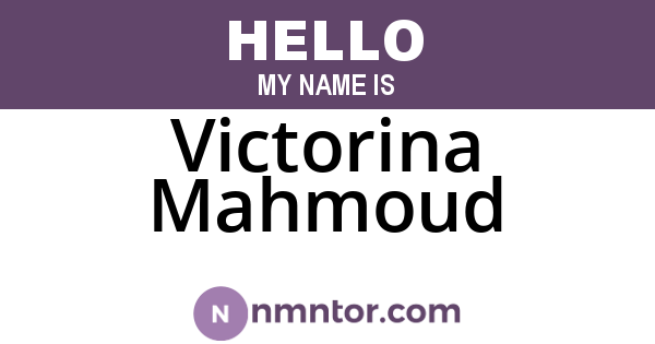 Victorina Mahmoud