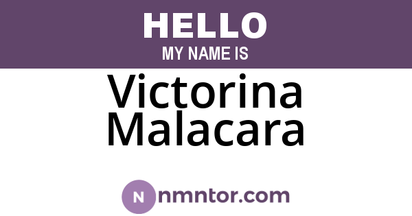 Victorina Malacara