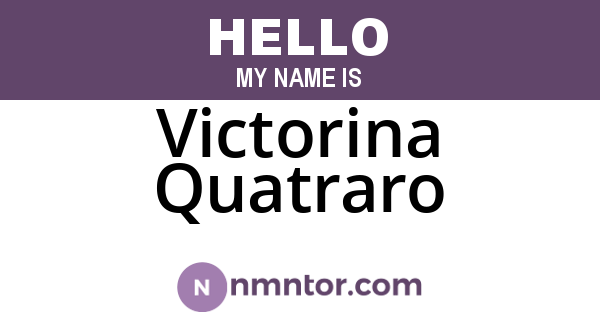 Victorina Quatraro