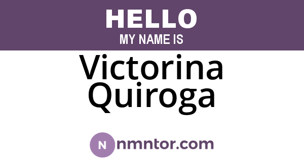 Victorina Quiroga