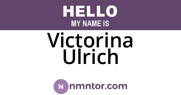 Victorina Ulrich