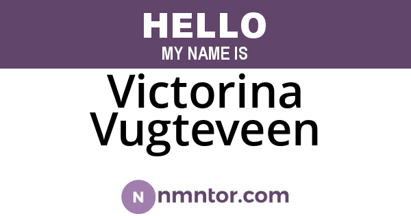 Victorina Vugteveen