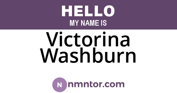 Victorina Washburn