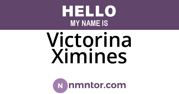 Victorina Ximines