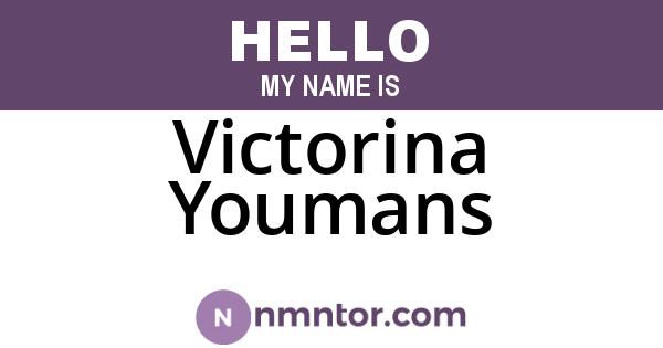Victorina Youmans