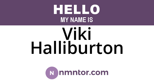 Viki Halliburton