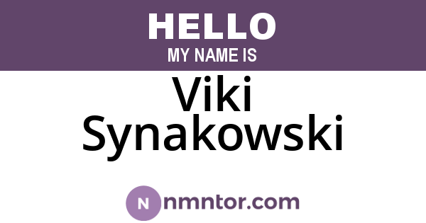 Viki Synakowski