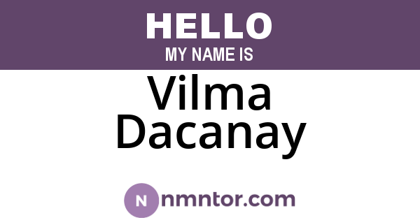 Vilma Dacanay