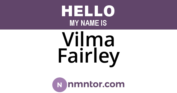 Vilma Fairley