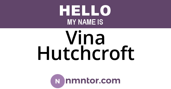 Vina Hutchcroft