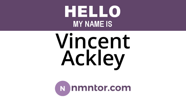 Vincent Ackley