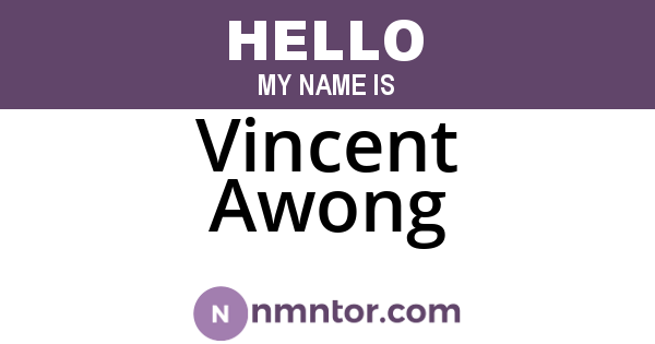 Vincent Awong