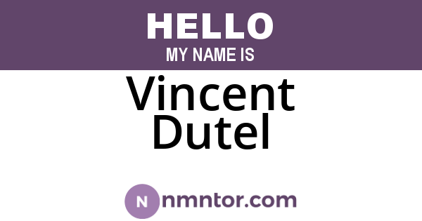 Vincent Dutel