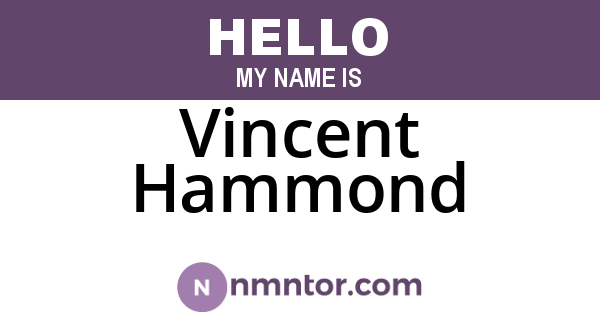 Vincent Hammond