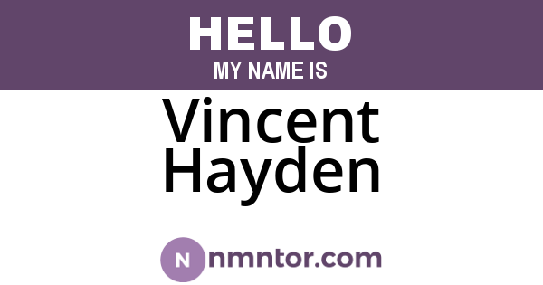 Vincent Hayden