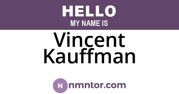 Vincent Kauffman