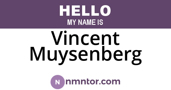 Vincent Muysenberg