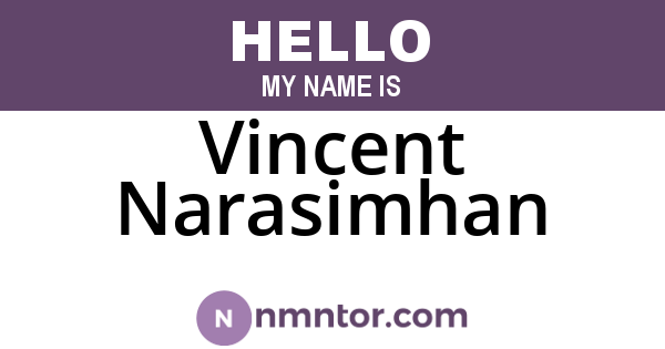 Vincent Narasimhan