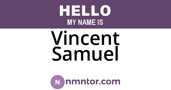Vincent Samuel