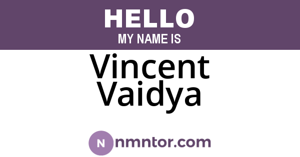 Vincent Vaidya
