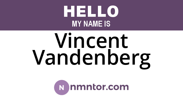 Vincent Vandenberg