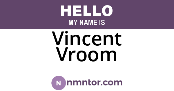 Vincent Vroom