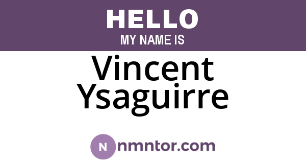Vincent Ysaguirre