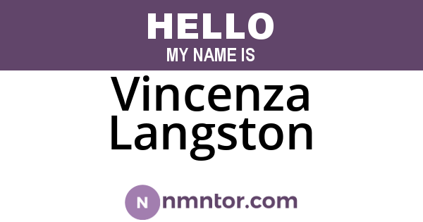Vincenza Langston