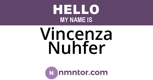 Vincenza Nuhfer