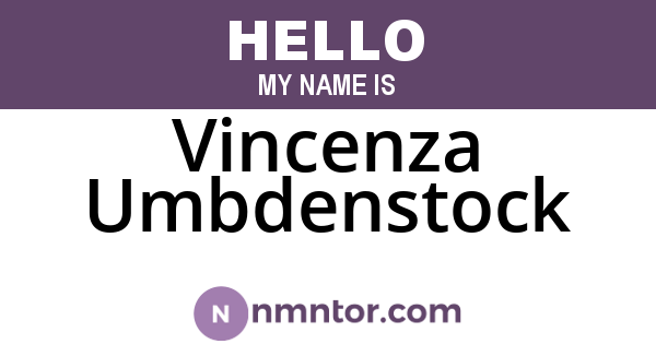 Vincenza Umbdenstock
