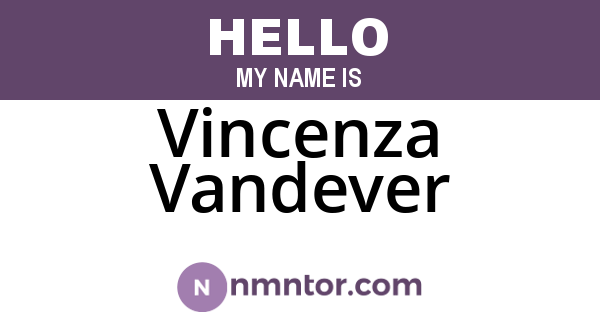 Vincenza Vandever