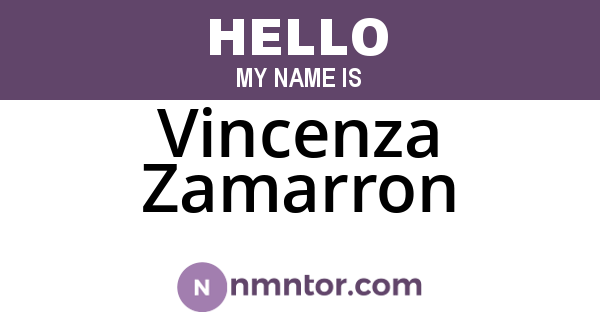 Vincenza Zamarron