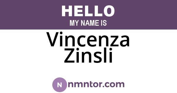 Vincenza Zinsli