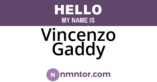 Vincenzo Gaddy