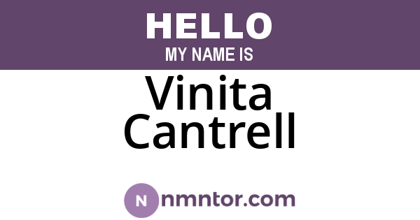 Vinita Cantrell