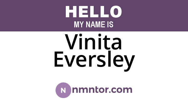 Vinita Eversley