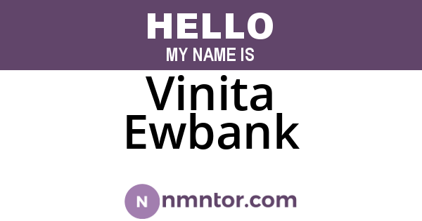 Vinita Ewbank