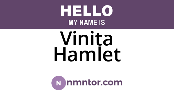 Vinita Hamlet