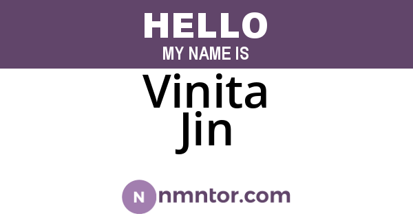 Vinita Jin