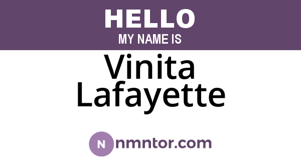 Vinita Lafayette