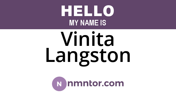 Vinita Langston