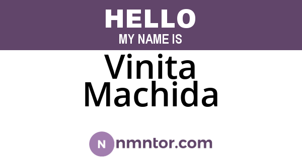 Vinita Machida