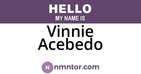 Vinnie Acebedo