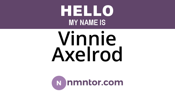 Vinnie Axelrod