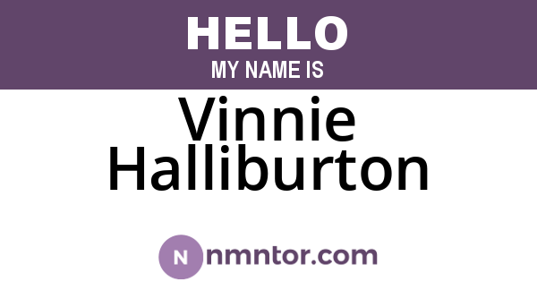 Vinnie Halliburton